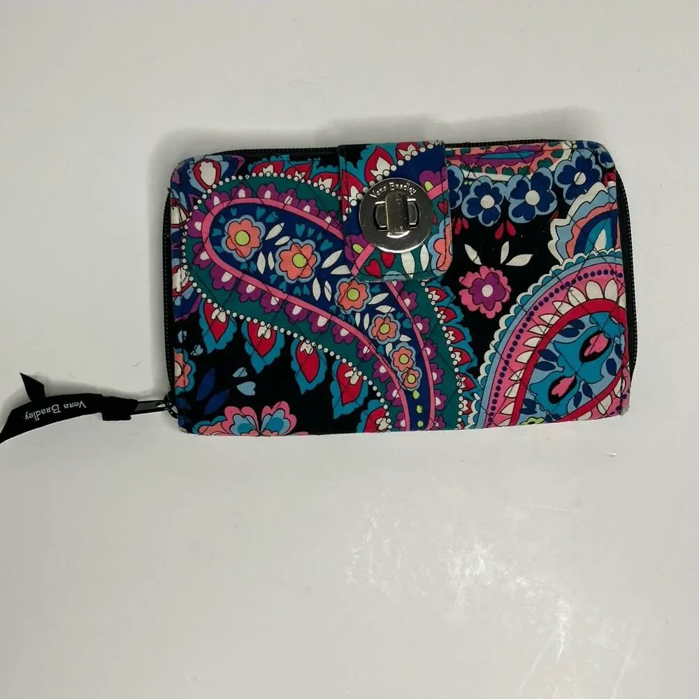 Vera Bradley Turn Lock Haymarket Paisley Wallet